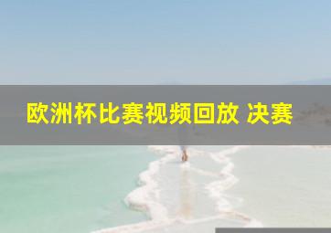 欧洲杯比赛视频回放 决赛